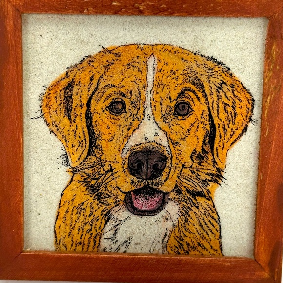 NIB - VERY UNIQUE Gemstone Art Wooden and Glass Coasters - Set of 7 Animals - Picture 3 of 10